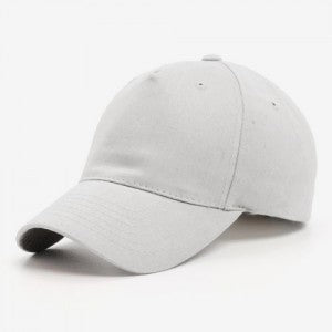 Classic Plain White Baseball Cap – Unisex Adjustable Cotton Hat